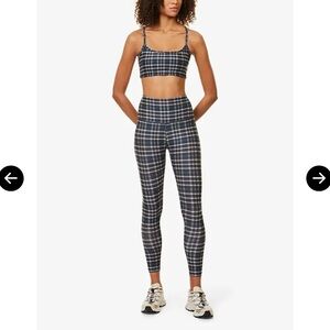 Beyond Yoga Tartan Softmark Plaid Sports Bra and Leggings Set XS S NWOT $178